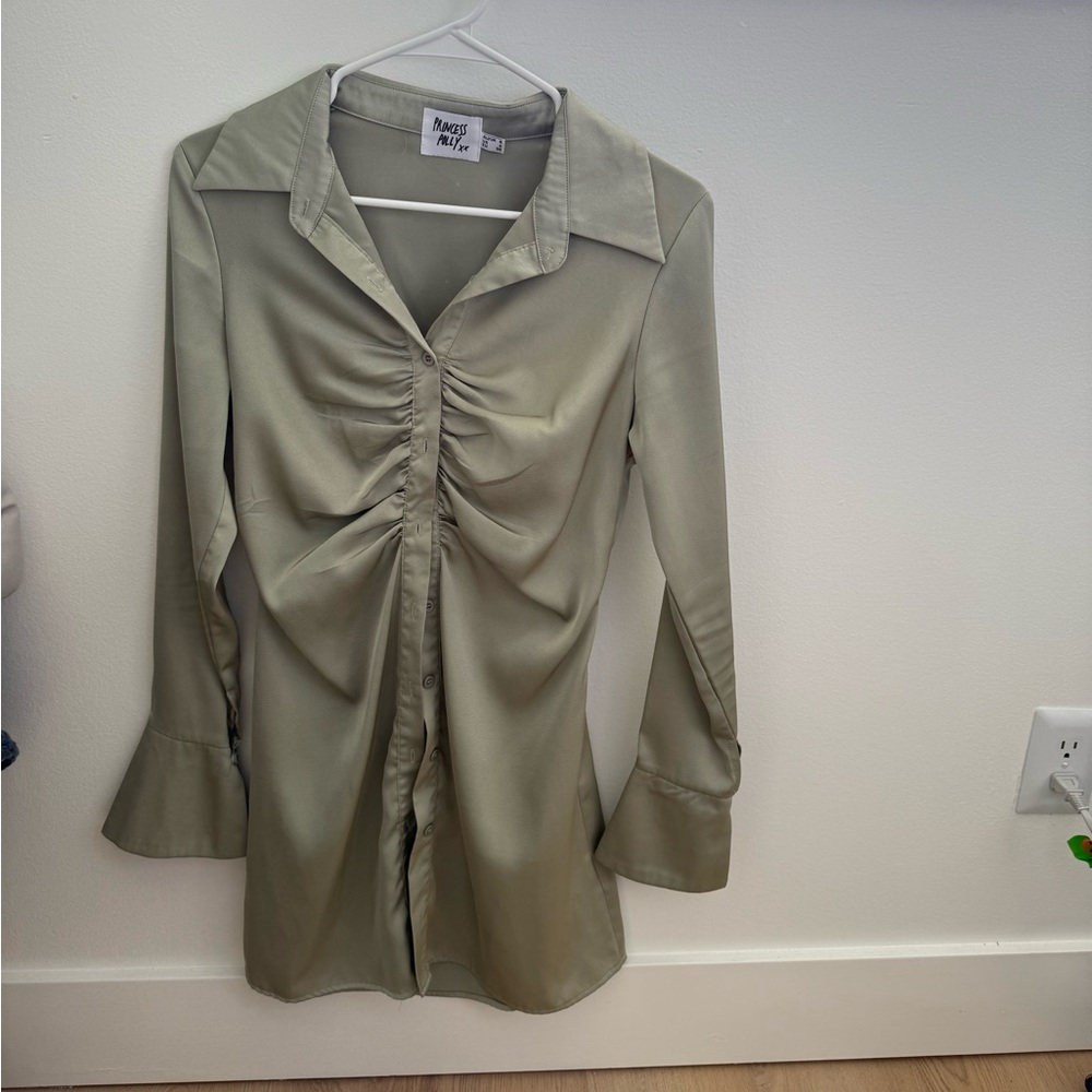 light green princess polly mini dress size 4